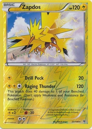 Zapdos - 23/108 - Rare Reverse Holo