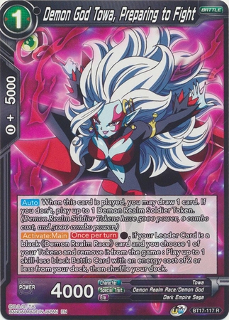 Demon God Towa, Preparing to Fight - BT17-117 - Rare