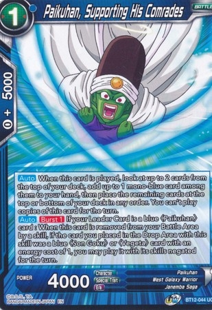 Paikuhan, Supporting His Comrades - BT12-044 - Uncommon