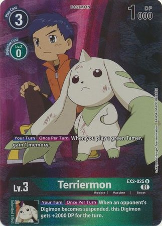 Terriermon (Alternate Art) - EX2-025 R - Rare