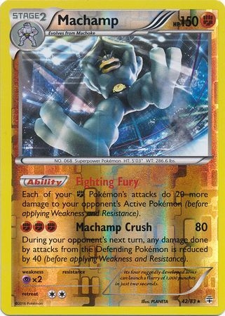 Machamp - 42/83 - Holo Rare Reverse Holo