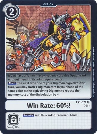 Win Rate: 60 - EX1-071 - Rare