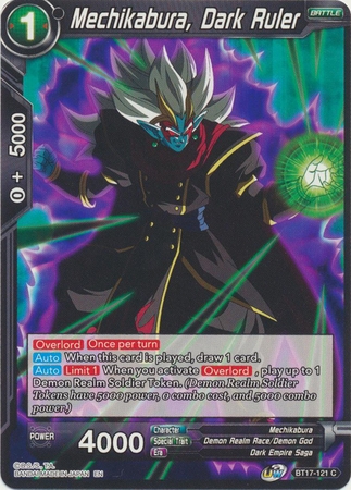 Mechikabura, Dark Ruler - BT17-121 - Common