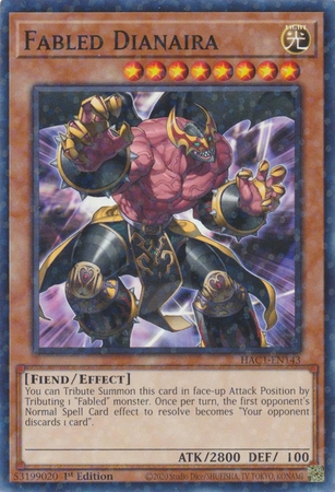 Fabled Dianaira - HAC1-EN143 - Duel Terminal Common Parallel 1st Edition