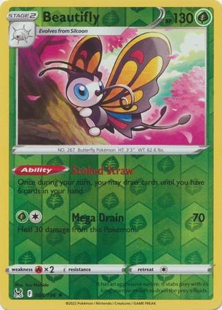 Beautifly - 008/196 - Holo Rare Reverse Holo