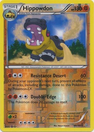 Hippowdon - 88/160 - Holo Rare - Reverse Holo