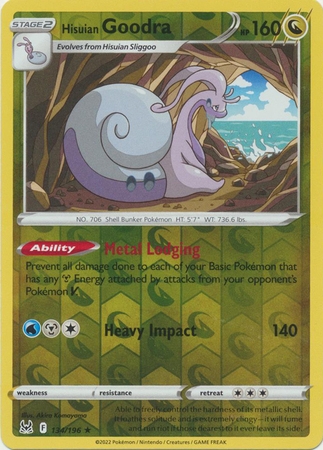 Hisuian Goodra - 134/196 - Holo Rare Reverse Holo