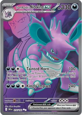 Team Rocket's Nidoking ex - 216/182 - Ultra Rare