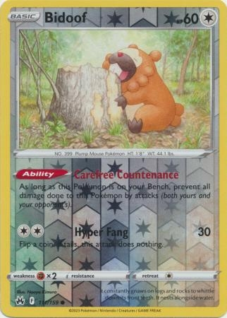 Bidoof - 111/159 - Common Reverse Holo