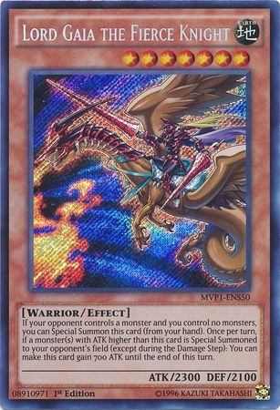 Lord Gaia the Fierce Knight - MVP1-ENS50 - Secret Rare 1st Edition