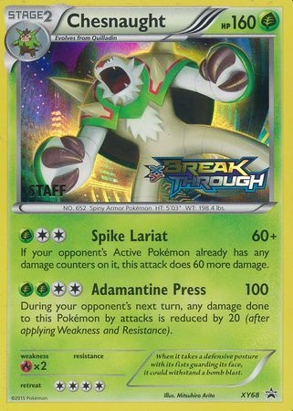 Chesnaught - XY68 (Staff) Holo Promo