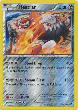 Heatran - 63/119 - Holo Rare Reverse Holo