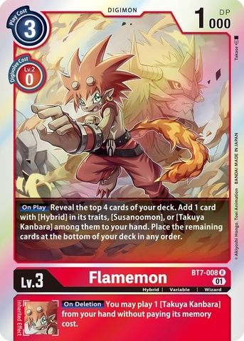 Flamemon - BT7-008 R - Rare