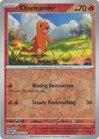 Charmander - 004/165 - Common Reverse Holo