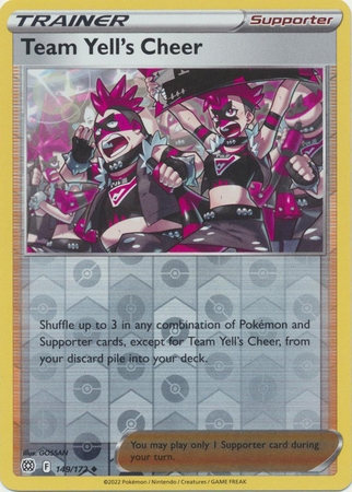 Team Yell's Cheer - 149/172 - Uncommon Reverse Holo