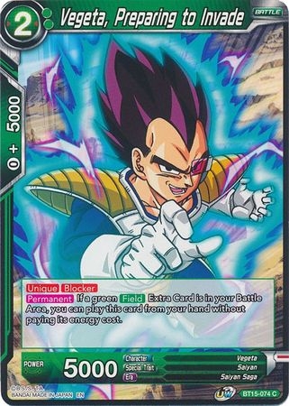 Vegeta, Preparing to Invade - BT15-074 - Common