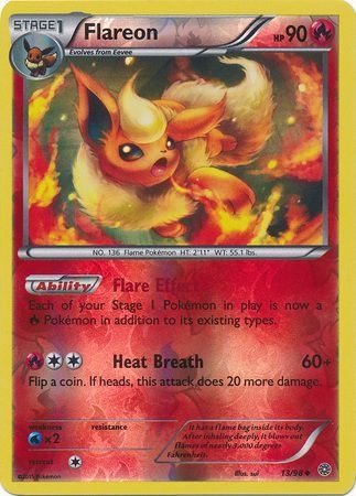 Flareon - 13/98 - Uncommon Reverse Holo