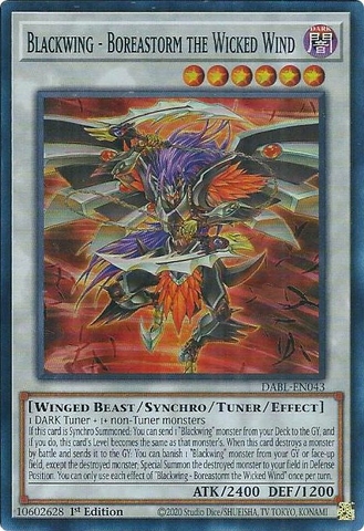 Blackwing - Boreastorm the Wicked Wind - DABL-EN043 - Super Rare 1st Edition