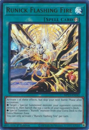 Runick Flashing Fire - MP23-EN242 - Ultra Rare 1st Edition