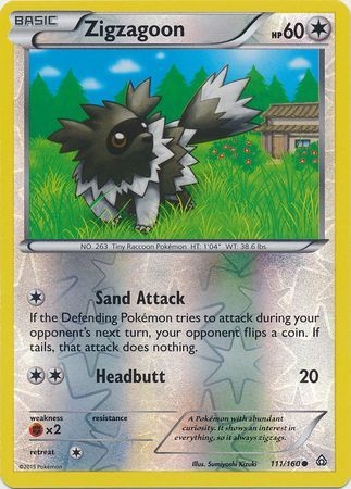 Zigzagoon - 111/160 - Common - Reverse Holo