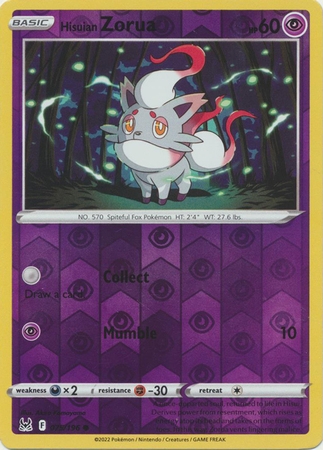 Hisuian Zorua - 075/196 - Common Reverse Holo