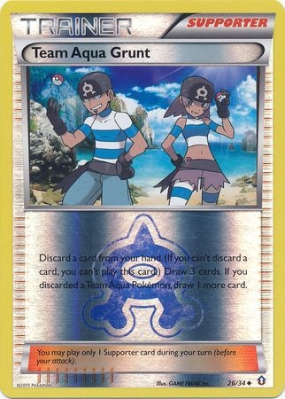 Team Aqua Grunt - 26/34 - Uncommon Reverse Holo