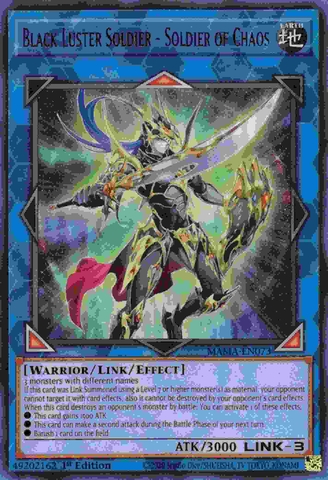 Black Luster Soldier - Soldier of Chaos - MAMA-EN073 - Ultra Rare 1st Edition