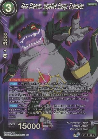 Haze Shenron, Negative Energy Explosion - BT14-133 - Common Foil