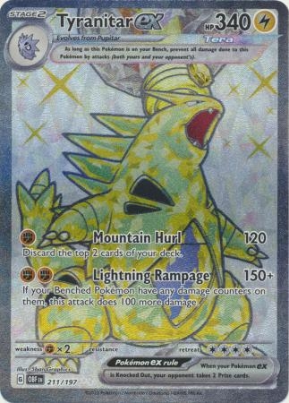 Tyranitar ex - 211/197 - Full Art Secret Rare