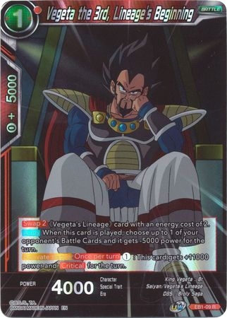 Vegeta the 3rd, Lineage's Beginning - EB1-09 - Rare Foil