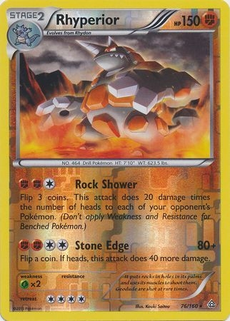 Rhyperior - 76/160 - Rare - Reverse Holo