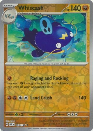 Whiscash - 109/197 - Uncommon Reverse Holo