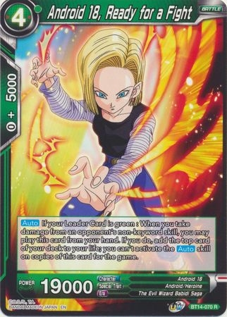 Android 18, Ready for a Fight - BT14-070 - Rare