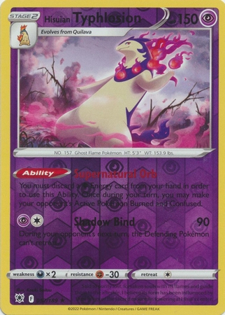 Hisuian Typlosion - 052/189 - Holo Rare Reverse Holo