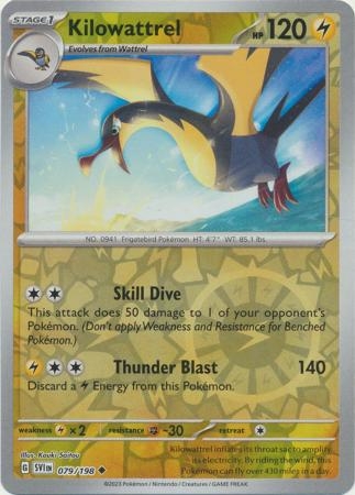 Kilowattrel - 079/198 - Uncommon Reverse Holo
