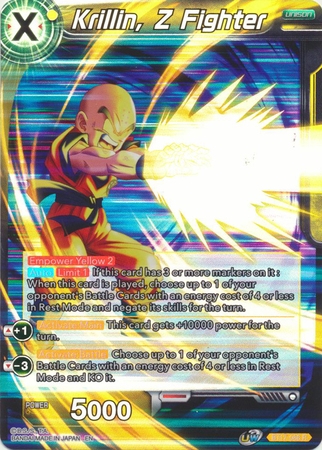Krillin, Z Fighter - BT17-086 - Rare Foil