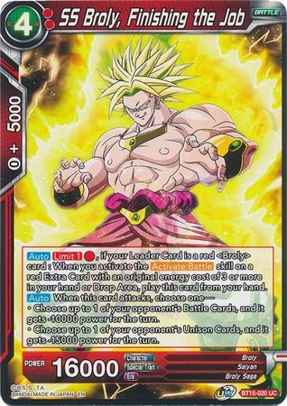 SS Broly, Finishing the Job - BT15-020 - Uncommon