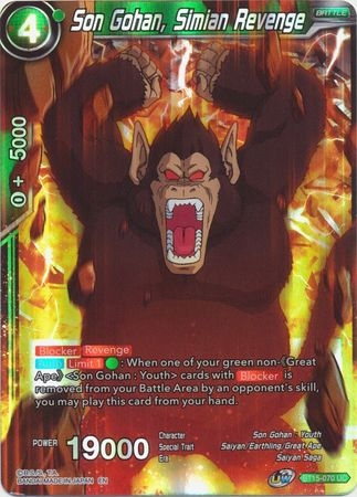 Son Gohan, Simian Revenge - BT15-070 - Uncommon Foil