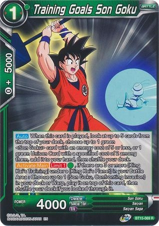 Training Goals Son Goku - BT15-069 - Rare