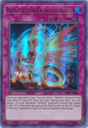 Hieratic Seal From the Ashes - GFTP-EN058 - Ultra Rare 1st Edition