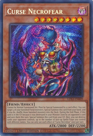 Curse Necrofear - LDS3-EN009 - Secret Rare 1st Edition