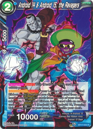 Android 14 & Android 15, the Ravagers - BT17-054 - Rare Foil