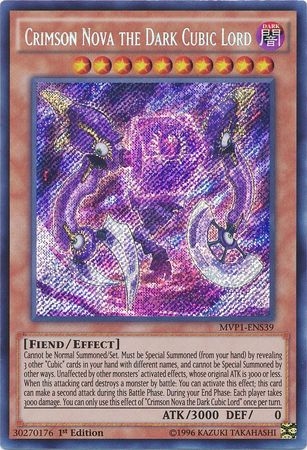 Crimson Nova the Dark Cubic Lord - MVP1-ENS39 - Secret Rare 1st Edition