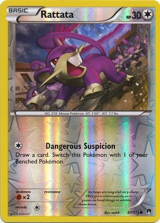 Rattata - 87/122 - Common Reverse Holo