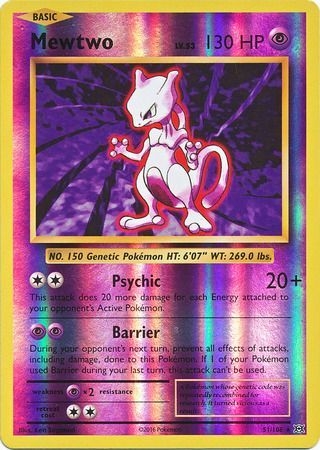 Mewtwo - 51/108 - Rare Reverse Holo