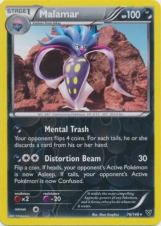 Malamar - 76/146 - Rare Reverse Holo
