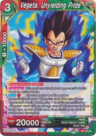 Vegeta, Unyielding Pride - EB1-57 - Uncommon