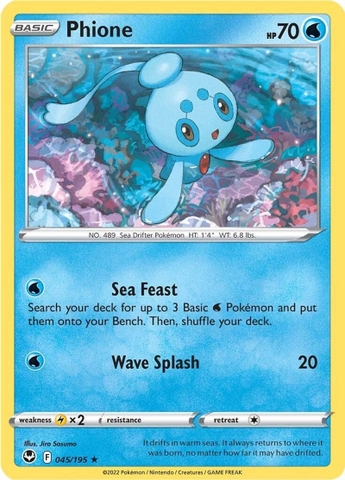 Phione - 045/195 - Rare Reverse Holo