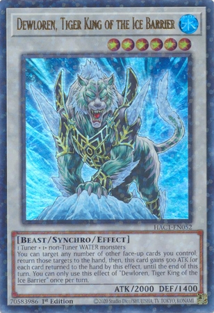 Dewloren, Tiger King of the Ice Barrier HAC1-EN052 Duel Terminal Ultra Parallel 1st