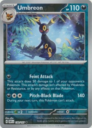 Umbreon - 130/197 - Uncommon Reverse Holo